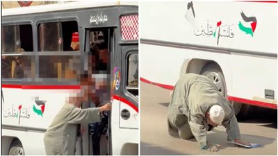 حاملًا أوراقه الطبية.. فيديو لمسن يسقط أرضًا خلال محاولته صعود أتوبيس بعد مشادة مع المُحصل يثير الغضب