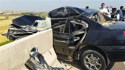 الحزن يسيطر على أهالي دمنهور بسبب مصرع 3 أشخاص من أسرة واحدة بطريق شبرا - بنها الحر