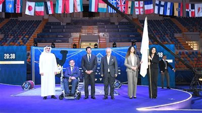وزير الرياضة يشهد مراسم تسليم علم بطولة العالم لرفع الأثقال البارالمبي 