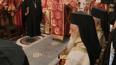 إقامة حفل تعميد مطران دير سانت كاترين داخل الكنيسة الأورشليمية بالقدس 