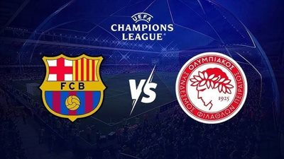 موعد مباراة برشلونة وأولمبياكوس في دوري أبطال أوروبا والقنوات الناقلة بث مباشر