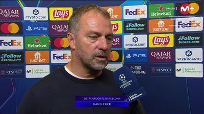 أول تعليق من هانز فليك عقب فوز برشلونة على أولمبياكوس اليوناني 6-1