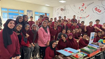 طلاب معهد الكوزن المصري الياباني يبدعون في تنفيذ مجسمات جيولوجية تطبيقًا للعلوم الأساسية