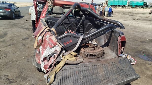 تصادم سيارتين بأسيوط