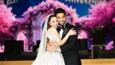 الصور الأولى من حفل زفاف أحمد جمال وفرح الموجي