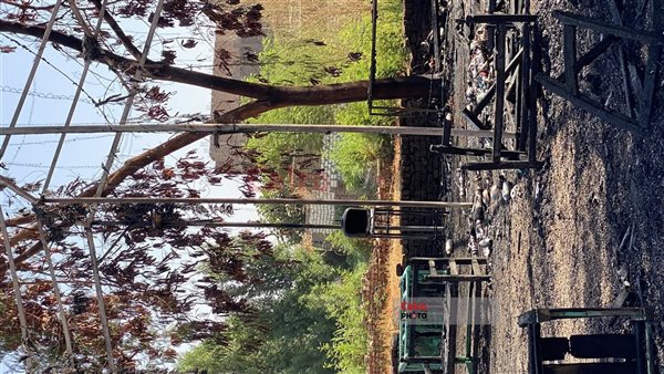 حريق هائل يلتهم كافتيريا