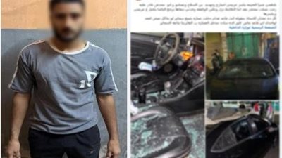 تفاصيل التعدي على شخص وإحداث تلفيات بسيارته لاعتراضه على بيع السجائر أمام منزله بالقليوبية