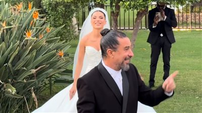 الصور الأولى من حفل زفاف المخرج هادي الباجوري وهايدي خالد