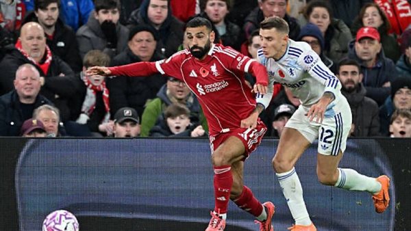 محمد صلاح خلال مباراة