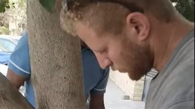 دون مقابل.. حداد يعيد الحياة للشجر في المقطم: الشجرة كانت بتبكي من الفرحة| فيديو 