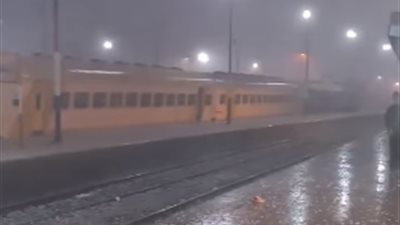 أمطار ثلجية كثيفة تهطل على مدينة المنصورة (صور وفيديو)