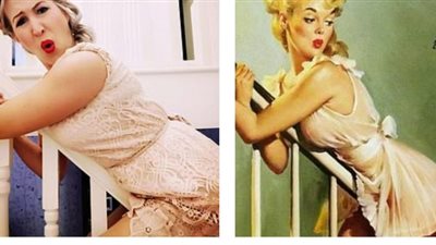 الحياة تحاكي الفن: مستخدمو مواقع التواصل الاجتماعي يُعدون لوحات ومنحوتات فنية قديمة بصور طريفة(صور)