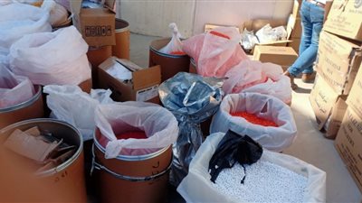 ضبط مصنع أدوية غير مرخص بداخله 584 ألف كبسولة مجهولة في كفر الشيخ