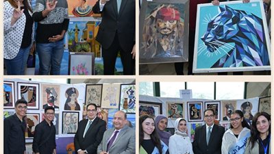رئيس جامعة القاهرة يفتتح معرض مسابقة فنون 9 بمشاركة 228 طالبًا