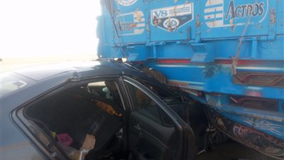 التصريح بدفن جثامين ضحايا حادث تصادم تريلا بملاكي بجنوب سيناء