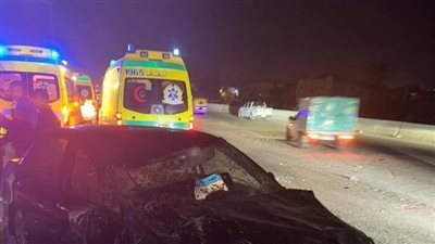 مصرع أب ونجليه.. ارتفاع عدد ضحايا حادث الطريق الدولي بالإسكندرية