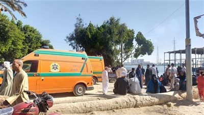 ارتفاع وفيات انقلاب ملاكي من أعلى معدية نيلية ببني سويف إلى 4