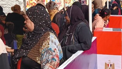 إقبال كثيف من النساء على لجان التصويت بانتخابات النواب في أولى دقائق فتح اللجان بالمنيرة الغربية