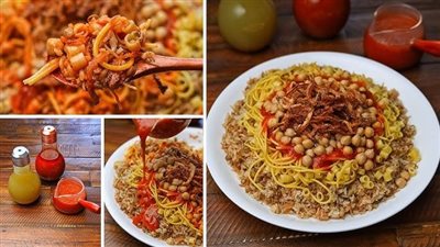 طريقة عمل الكشري المصري.. زيت تحمير البصل هو المكون السحري 