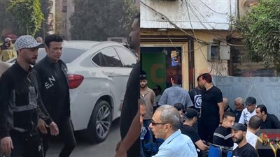 سعد الصغير وحمادة الليثي يتقدمان المشيعين في جنازة إسماعيل الليثي بإمبابة