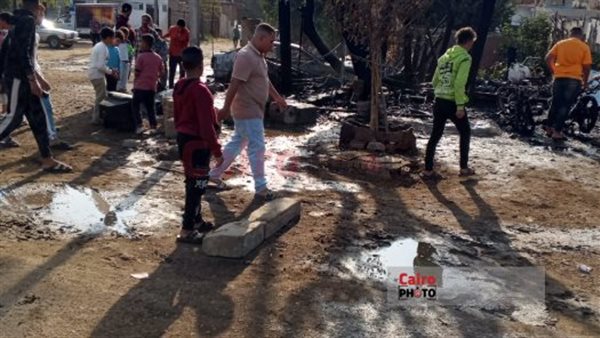 جانب من الحريق