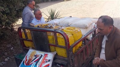 تموين القليوبية تضبط 160 كجم زيت طعام مجهول المصدر بالقناطر الخيرية