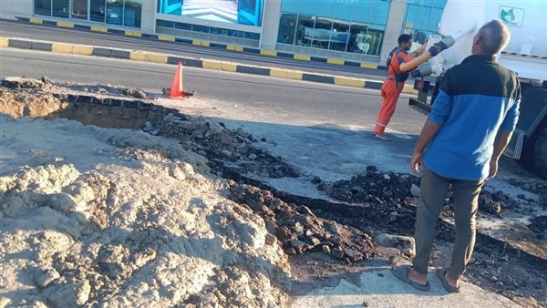 أعمال الصيانة بخط