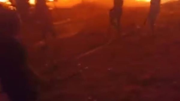 حريق فى ورشة خشب