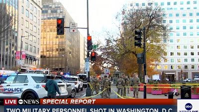 شرطة واشنطن: احتجاز المشتبه في إطلاقه النار على عنصرين من الحرس الوطني قرب البيت الأبيض