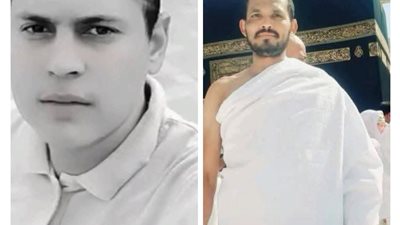 تشييع جثمان شابين ضحايا حادث انقلاب سيارة بالسعوديه بمسقط رأسيهما بقرية نقاليفة بالفيوم