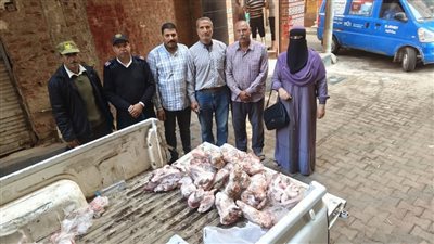 بيطري المنوفية يضبط 2 طن لحوم ودواجن فاسدة خلال شهر
