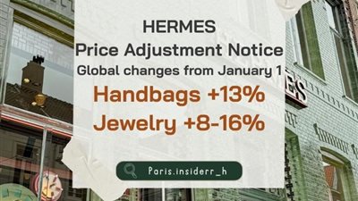 من أول يناير..  hermes ترفع أسعار حقائبها بنسبة 13٪