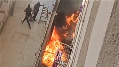 السيطرة على حريق بجوار مول النصر في محطة الطوابق بفيصل