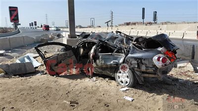عودة الحركة المرورية لطبيعتها بعد إصابة 4 أشخاص في حادث تصادم بطريق شبرا - بنها الحر