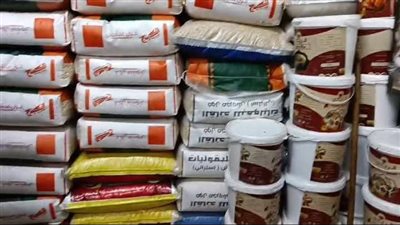 ضبط 2.5 طن أرز و700 لتر زيت صويا و200 كجم طحينة مجهولة المصدر بالقليوبية