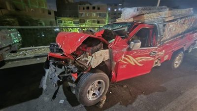 إصابة 3 أشخاص في تصادم نقل ثقيل مع سيارتين على الطريق الدائري بباسوس