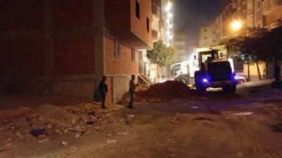 إيقاف أعمال بناء مخالفة في المهد بمنطقة السلام 2 بالسويس