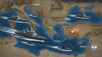 تركيا وإسرائيل واليونان وقبرص    