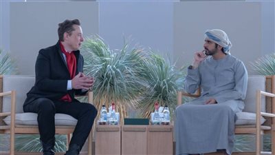 الشيخ حمدان بن محمد يلتقي رجل الأعمال إيلون ماسك في دبي