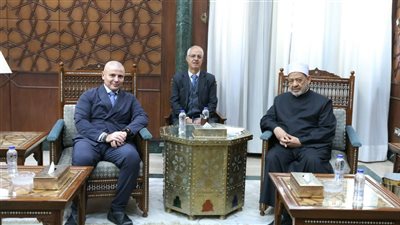 الدكتور أحمد الطيب خلال اللقاء 