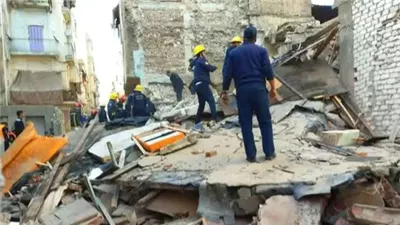 انهيار عقار مكون من 5 طوابق بـ إمبابة