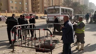 تحرك فوري من الأجهزة التنفيذية بحي شرق شبرا للسيطرة على هبوط أرضي بشارع 15 مايو