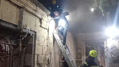 الحماية المدنية تنقذ 7 أشخاص عقب انهيار منزل من طابق واحد بروض الفرج