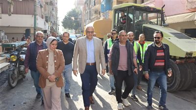 محافظ القليوبية يتفقد أعمال رصف وتطوير شوارع بنها