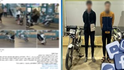 القبض على قائدي دراجتين ناريتين لاتهامهما بتعريض حياة المواطنين للخطر بدمياط 