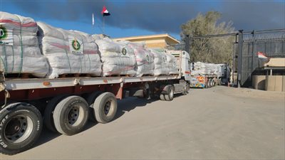 تنفيذًا لتوجيهات شيخ الأزهر.. بيت الزكاة يعلن دخول القافلة الإغاثية الـ 13 إلى غزة