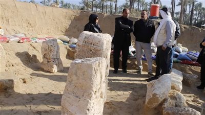 زيارة ميدانية لقيادات الآثار لزيارة الاكتشافات الأثرية في حفائر تلّ الدير بدمياط