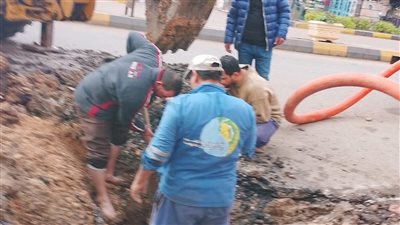 السيطرة على انفجار خط مياه رئيسي في تلا بالمنوفية