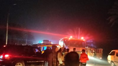 مصرع شخصين وإصابة 17 آخرين في حادث تصادم بالطريق الدائري في المنيا