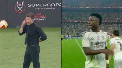 من التصفير إلى التصفيق.. كواليس مشادة سيميوني وفينيسيوس تشعل السوبر الإسباني